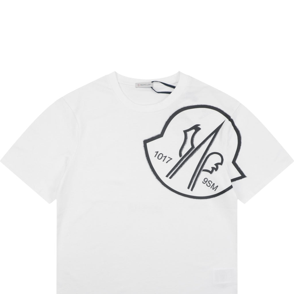 Moncler x 1017 ALYX 9SM Diagonal M-Badge Halo Print Tee — White