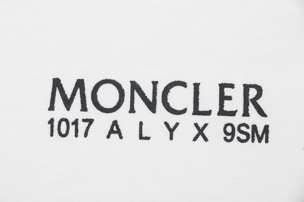 Moncler x 1017 ALYX 9SM Diagonal M-Badge Halo Print Tee — White