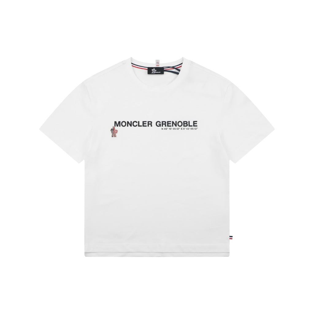 Moncler Grenoble Coordinate Logo Print Tee — White
