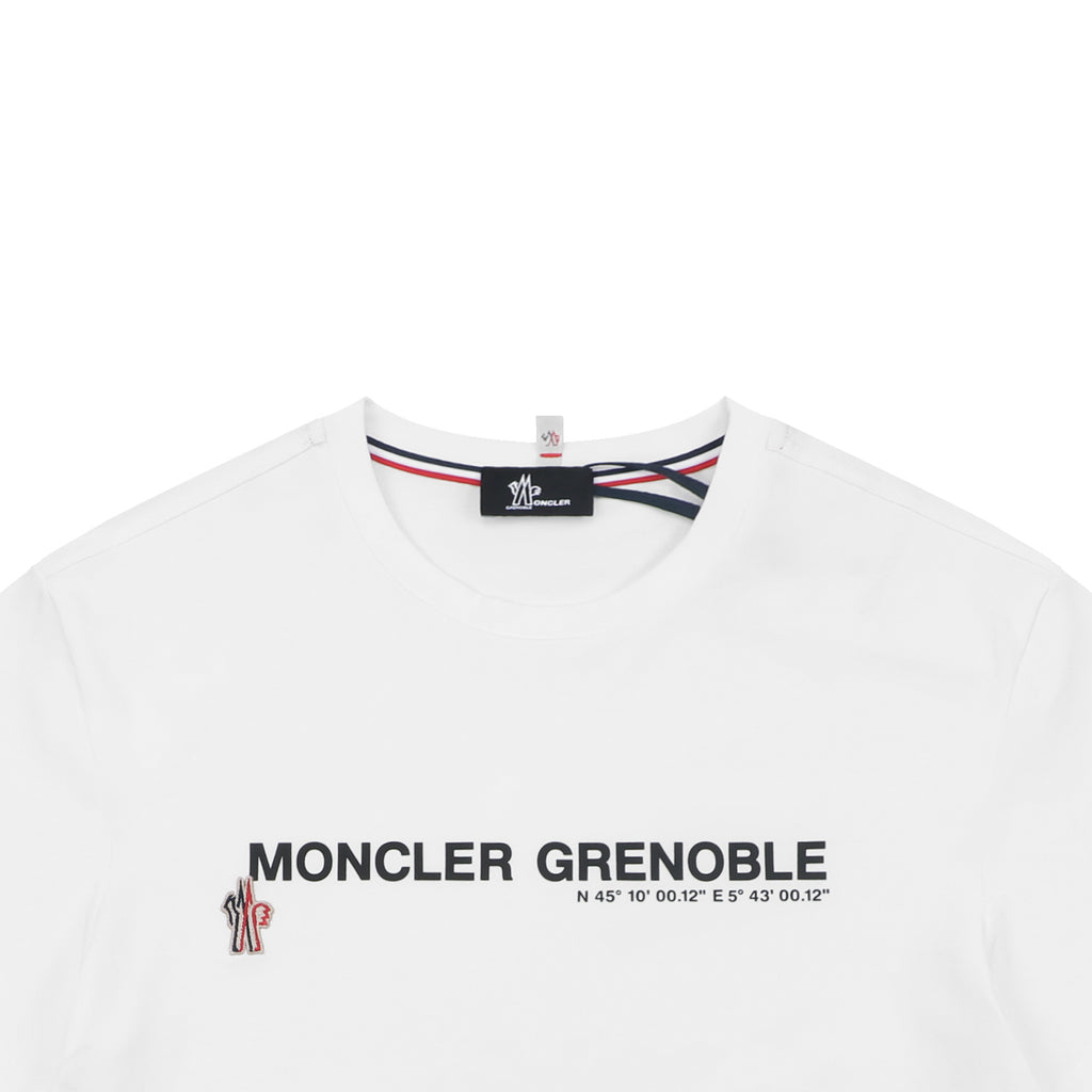 Moncler Grenoble Coordinate Logo Print Tee — White