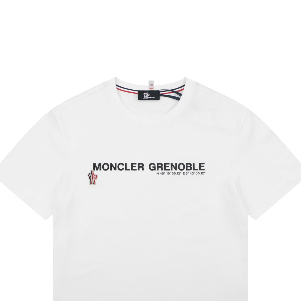 Moncler Grenoble Coordinate Logo Print Tee — White