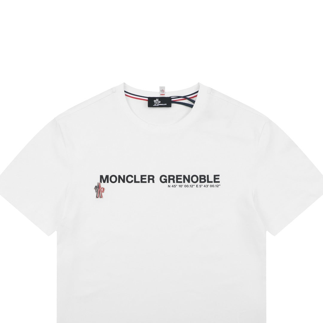 Moncler Grenoble Coordinate Logo Print Tee — White