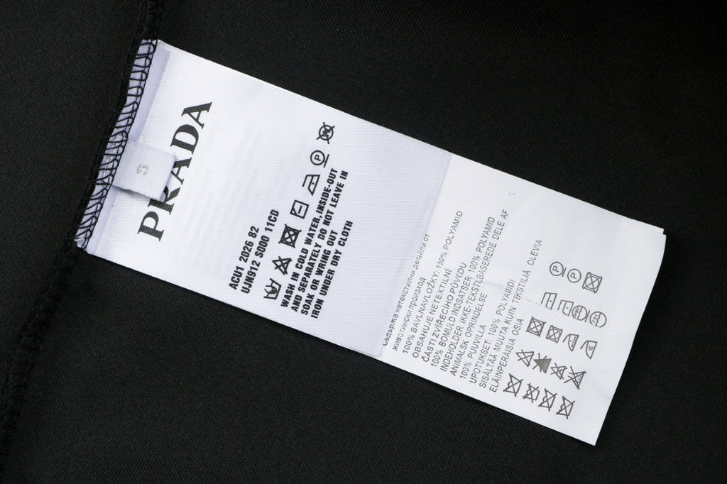 Prada Nylon-Patch Triangle Logo Crewneck Sweatshirt