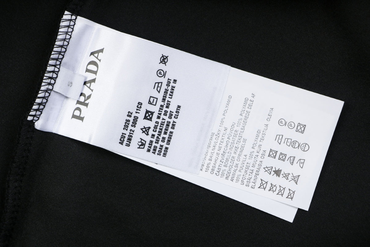 Prada Sleeve Zip Pocket Triangle Logo Crewneck Sweatshirt