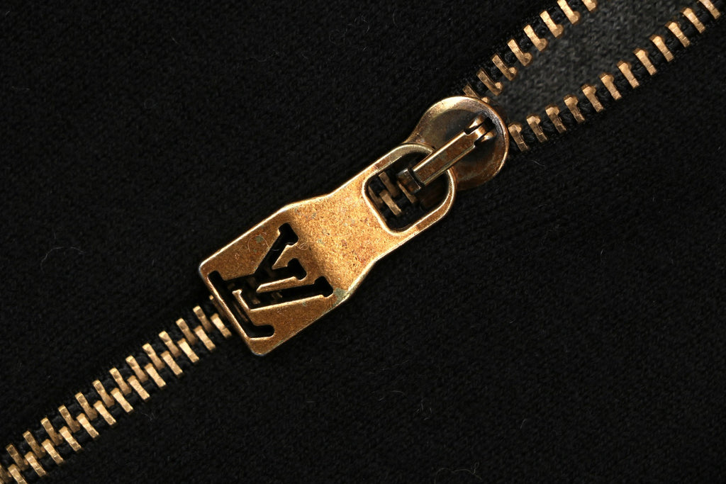 Louis Vuitton Monogram Ribbed Stand-Collar Zip Jacket - Black