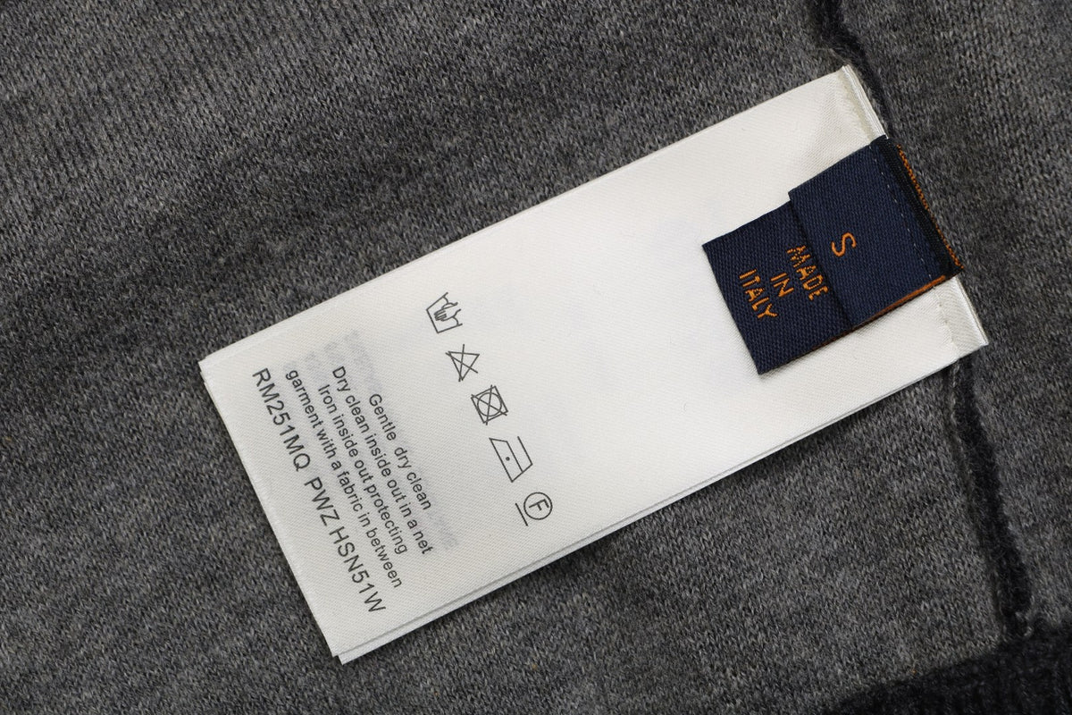 Louis Vuitton Monogram Ribbed Stand-Collar Zip Jacket - Dark Grey