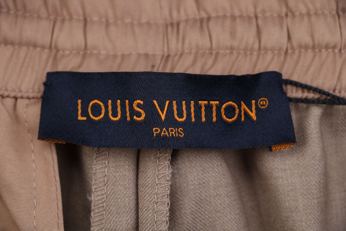 Louis Vuitton Tonal Monogram Wool Straight-Leg Trousers