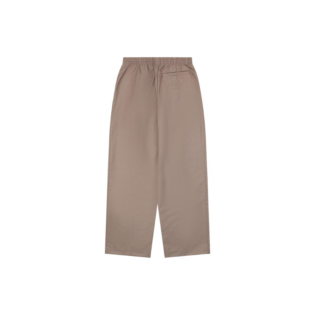 Louis Vuitton Tonal Monogram Wool Straight-Leg Trousers