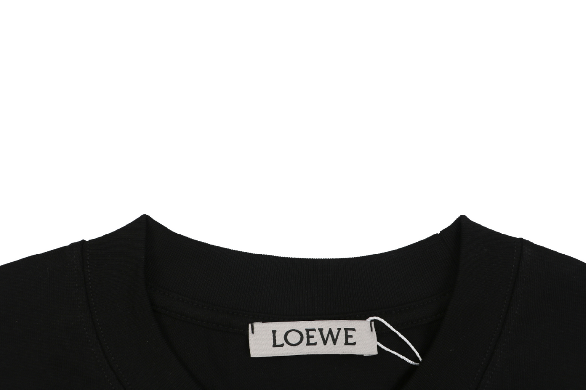 Loewe ON Floral Logo Print Long-Sleeve T-Shirt - Black