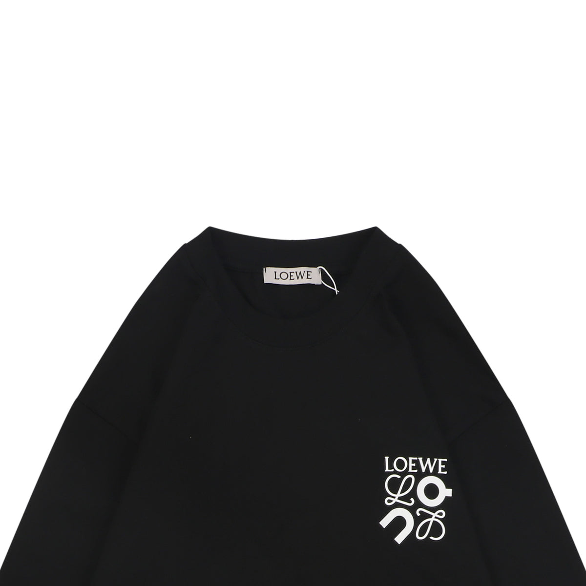 Loewe ON Floral Logo Print Long-Sleeve T-Shirt - Black