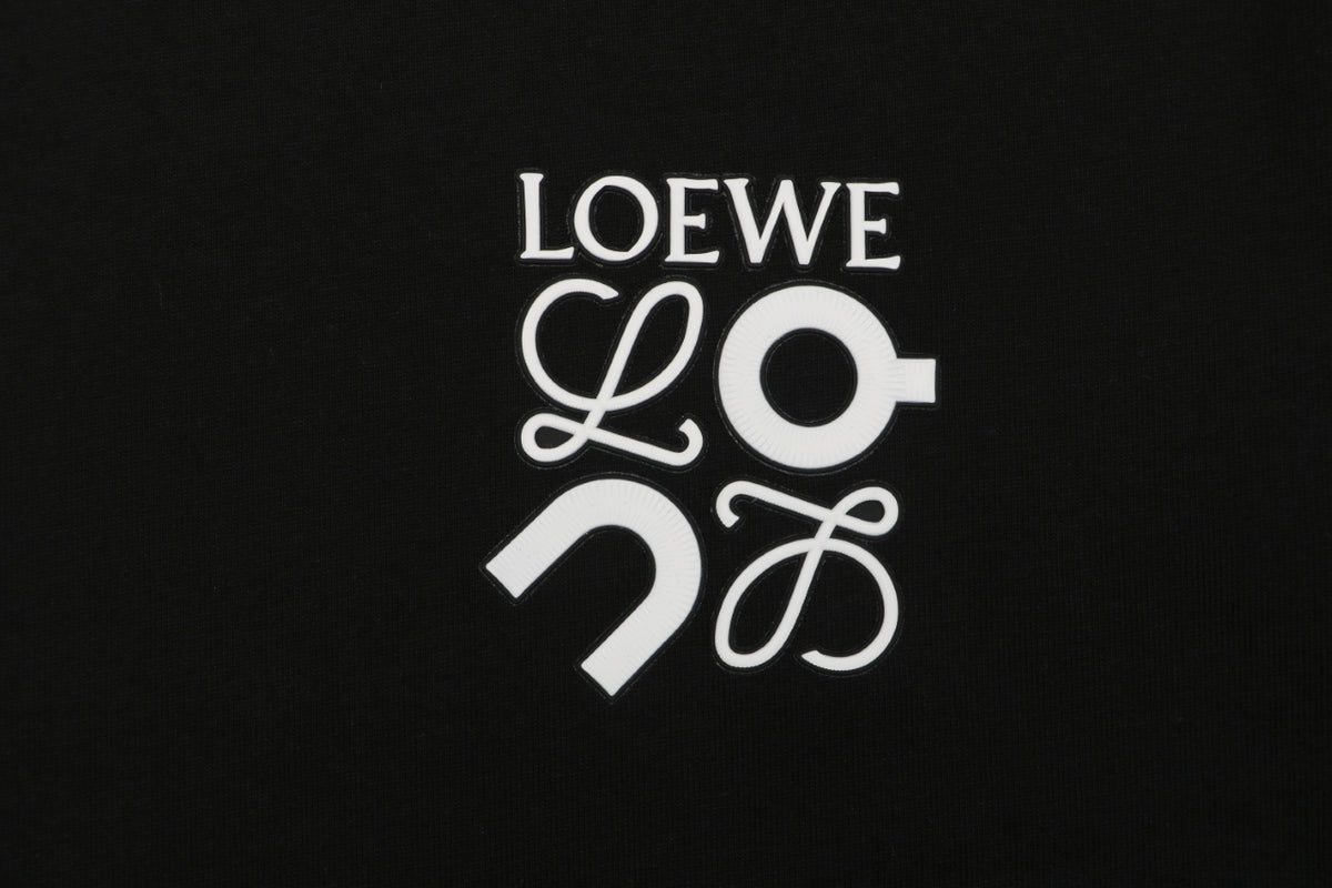 Loewe ON Floral Logo Print Long-Sleeve T-Shirt - Black