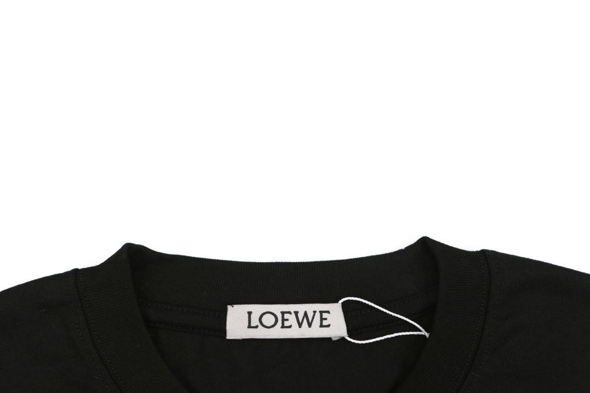 Loewe Bordered Anagram Embroidered Long-Sleeve T-Shirt - Black