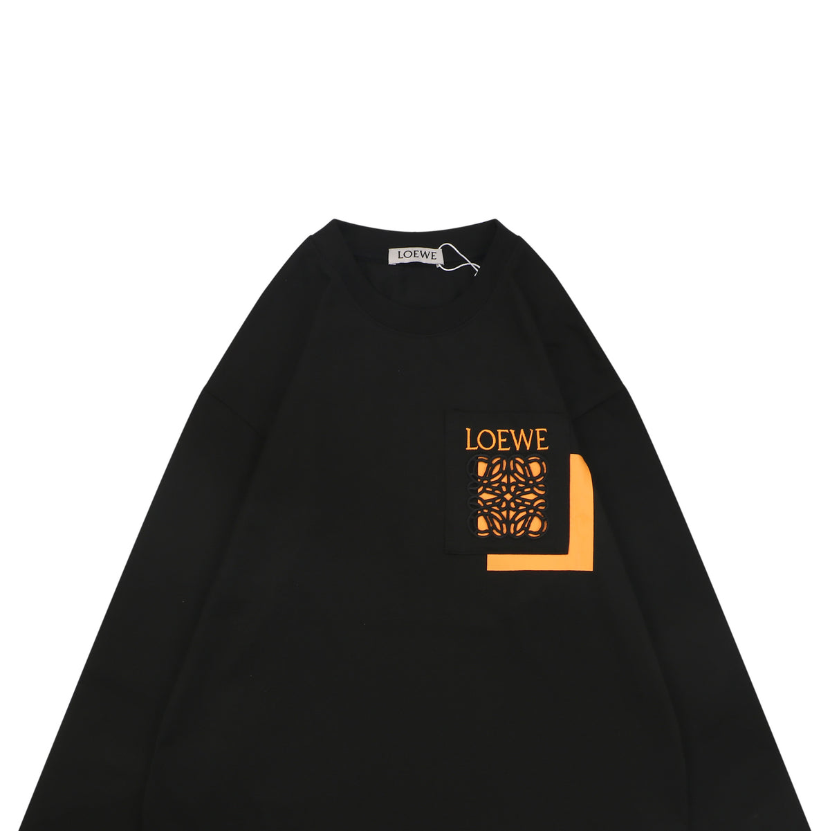 Loewe Bordered Anagram Embroidered Long-Sleeve T-Shirt - Black