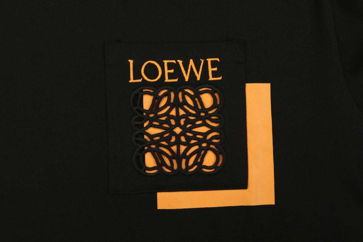 Loewe Bordered Anagram Embroidered Long-Sleeve T-Shirt - Black