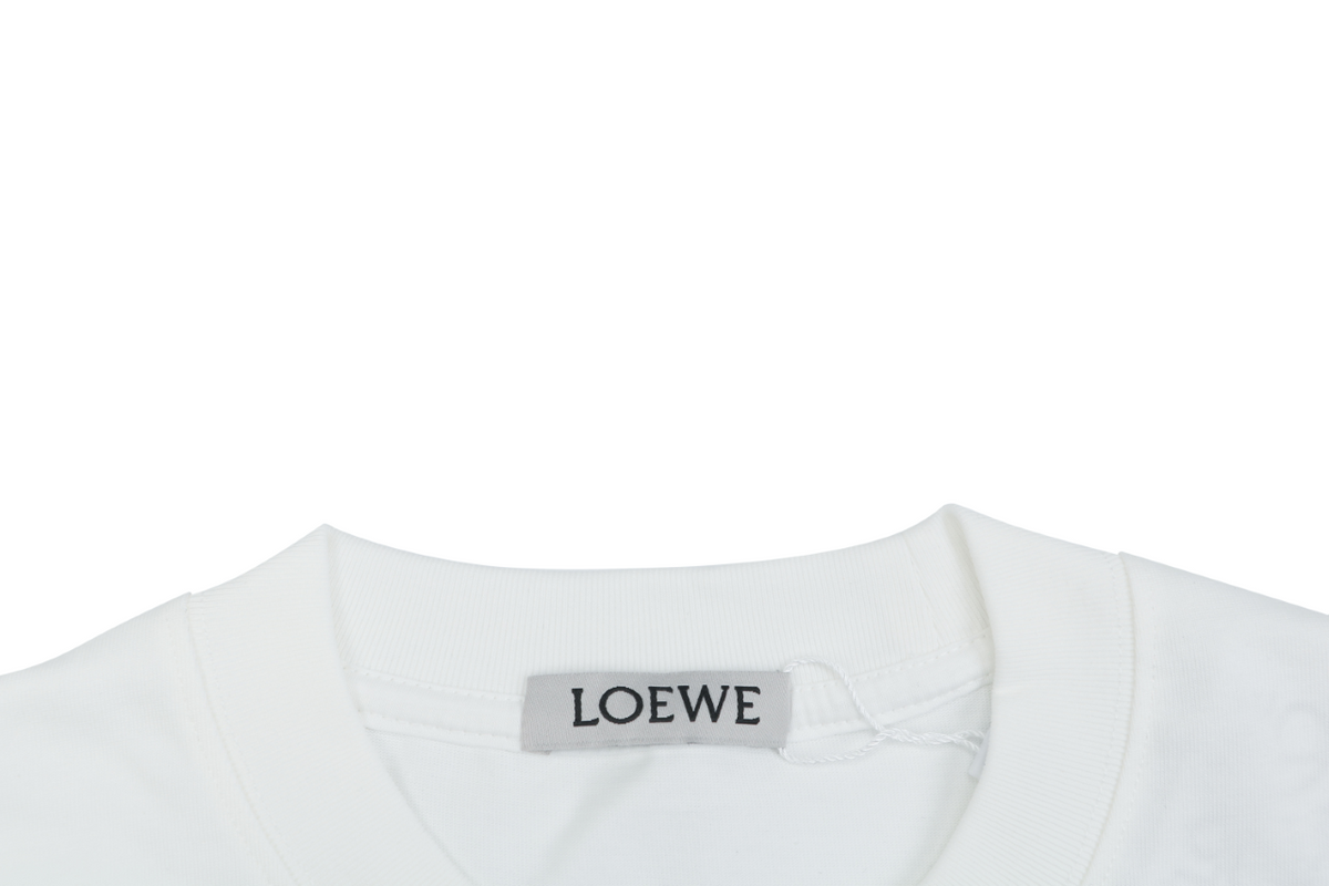 Loewe Bordered Anagram Embroidered Long-Sleeve T-Shirt - White