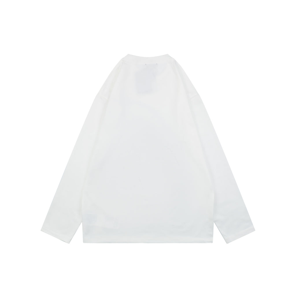 Loewe Bordered Anagram Embroidered Long-Sleeve T-Shirt - White