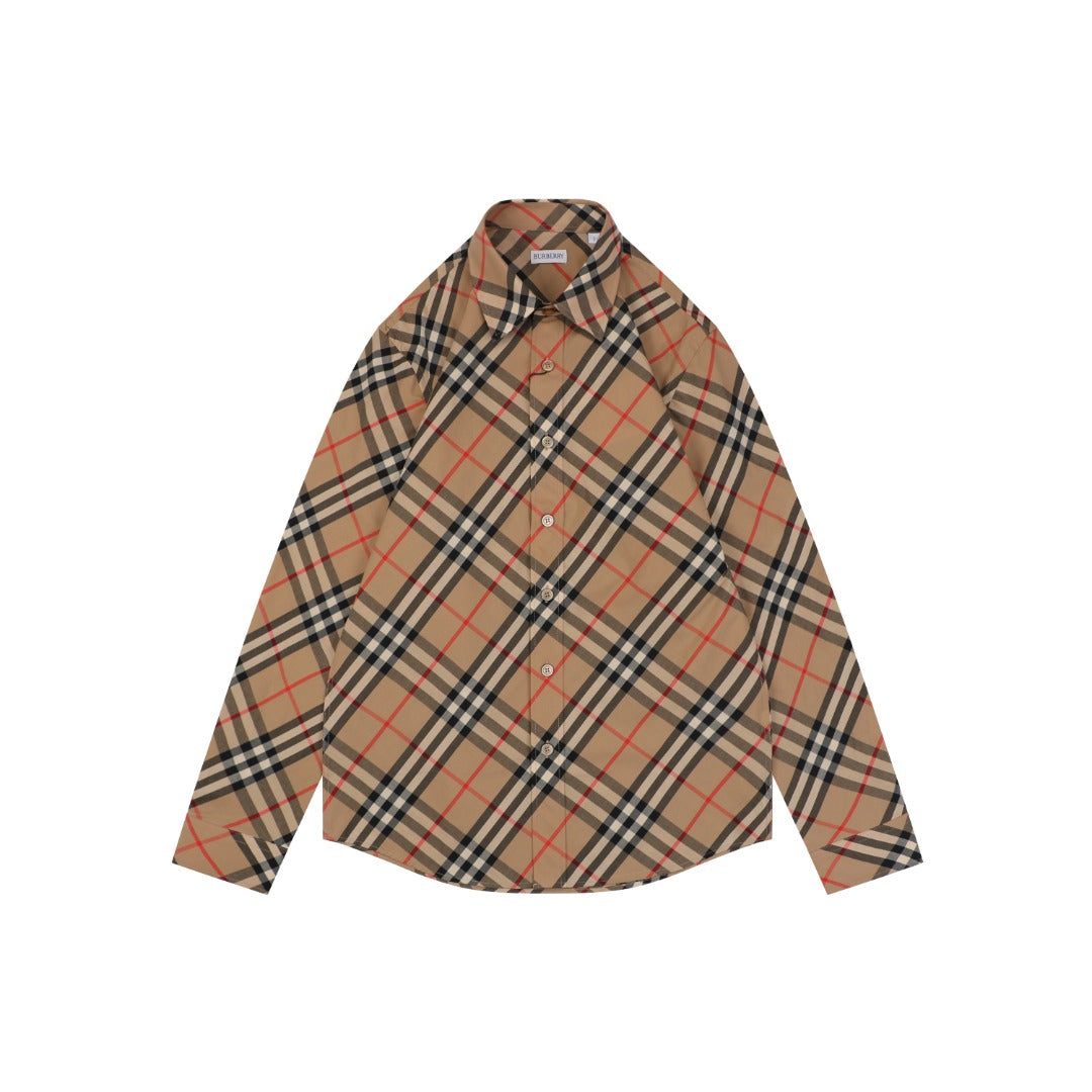Burberry Diagonal Check Long-Sleeve Shirt - Classic