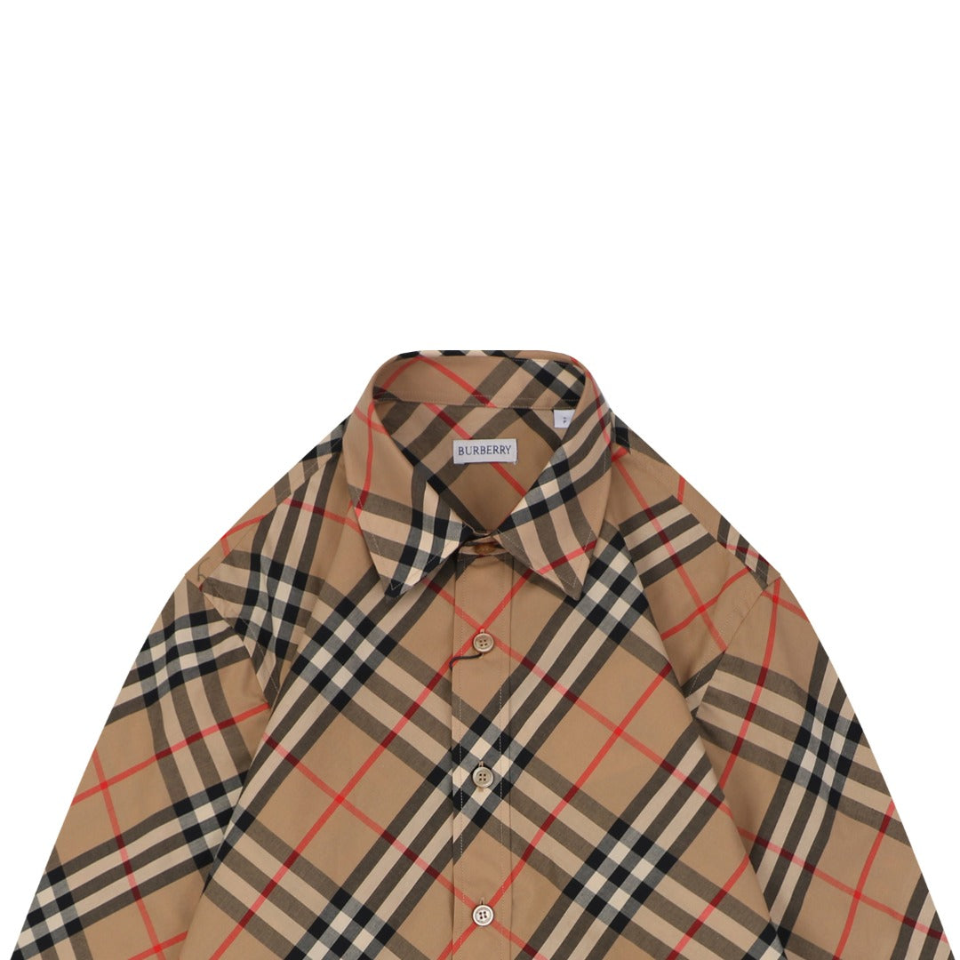 Burberry Diagonal Check Long-Sleeve Shirt - Classic