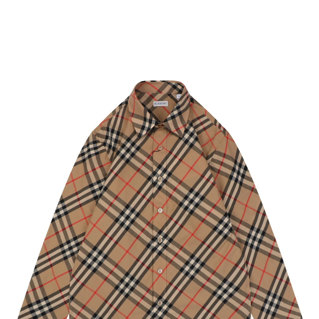 Burberry Diagonal Check Long-Sleeve Shirt - Classic