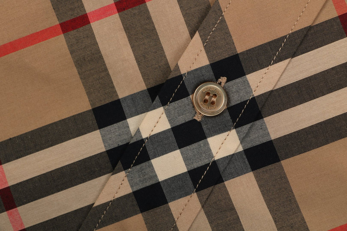 Burberry Diagonal Check Long-Sleeve Shirt - Classic