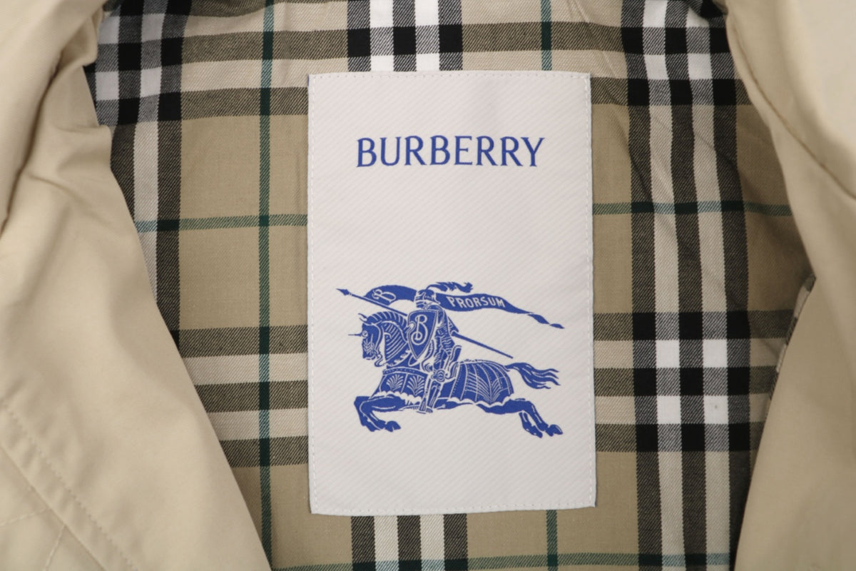 Burberry Equestrian Knight Sleeve Embroidered Zip Jacket - Stone