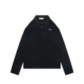 Miu Miu 26FW Small Logo Long-Sleeve Polo - Black