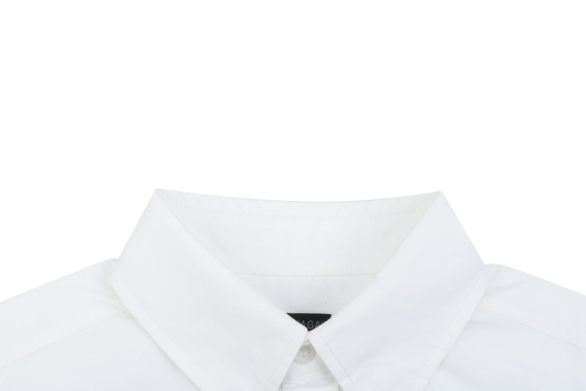 Balenciaga Dual Lion Crest Patch Long-Sleeve Shirt - White