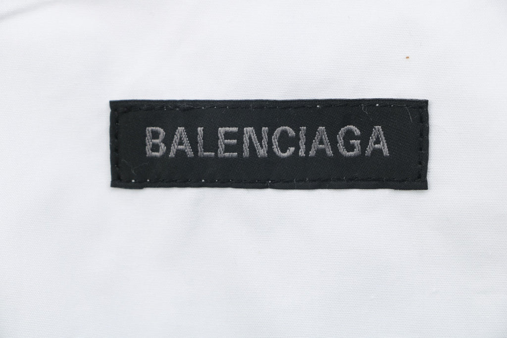 Balenciaga Dual Lion Crest Patch Long-Sleeve Shirt - White