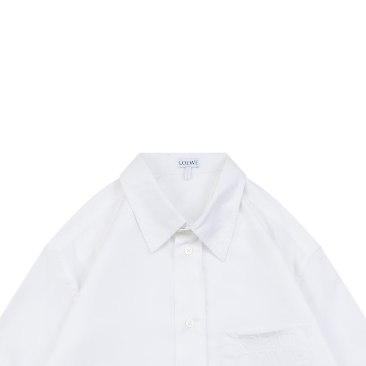 Loewe Tonal Anagram Jacquard Long-Sleeve Shirt - White