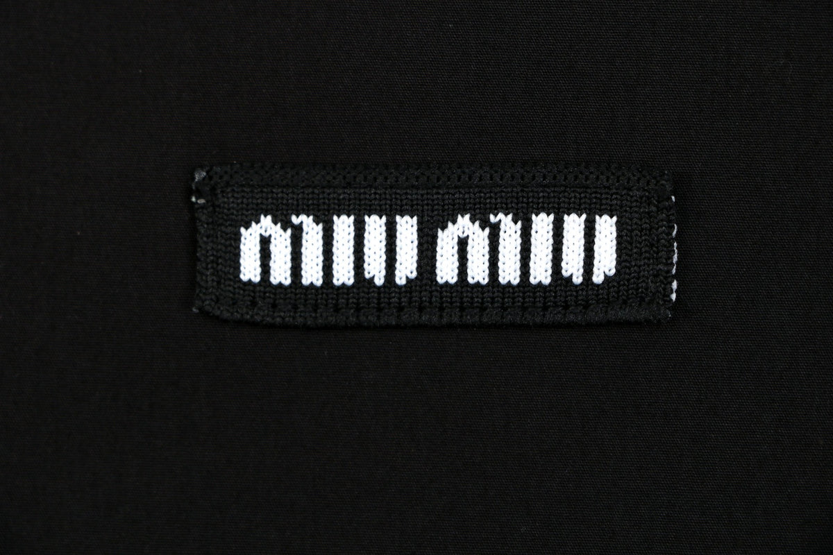 Miu Miu 26FW Small Logo Long-Sleeve Shirt - Black