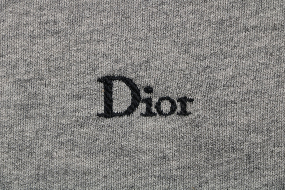 Dior Two-Tone Small Logo Crewneck Sweatshirt - Grey / Navy