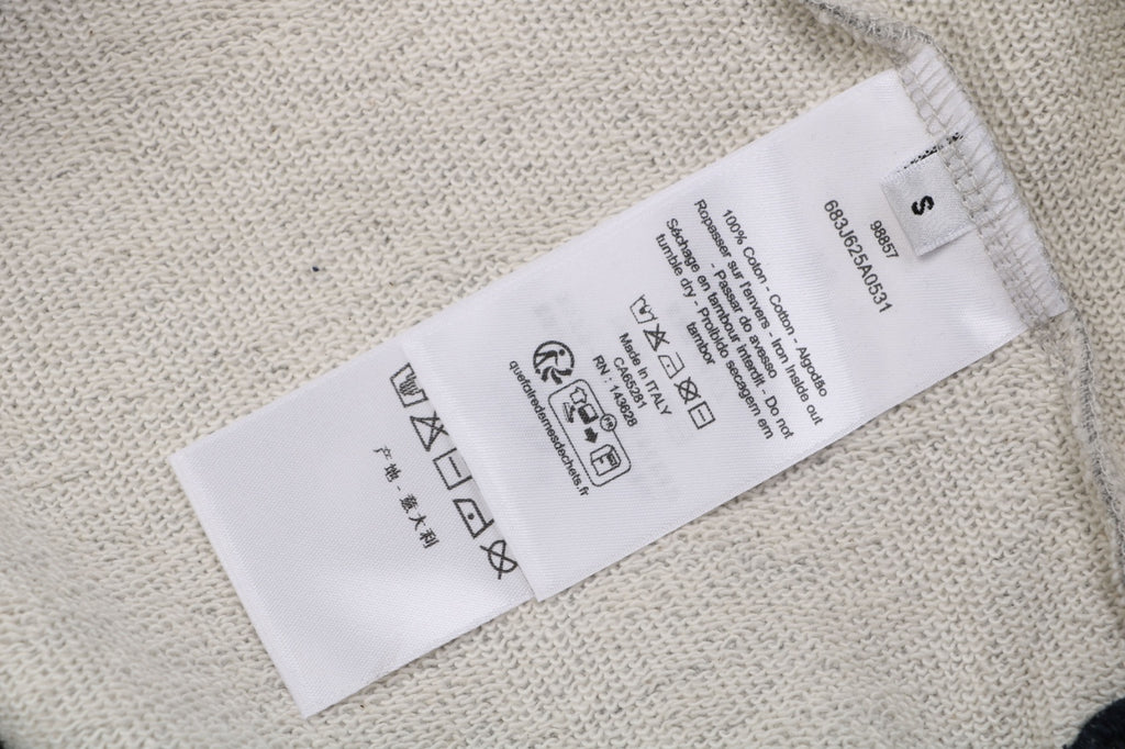 Dior Two-Tone Small Logo Crewneck Sweatshirt - Grey / Navy