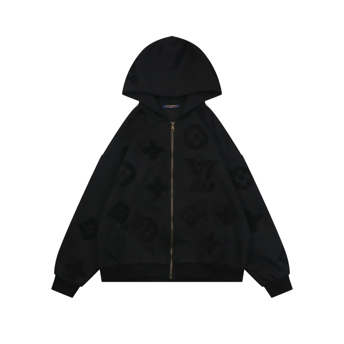 Louis Vuitton All-Over Monogram Towelling Zip Hoodie - Black