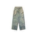Acne Studios Lace and Pearl Chain Print Denim Trousers - Blue