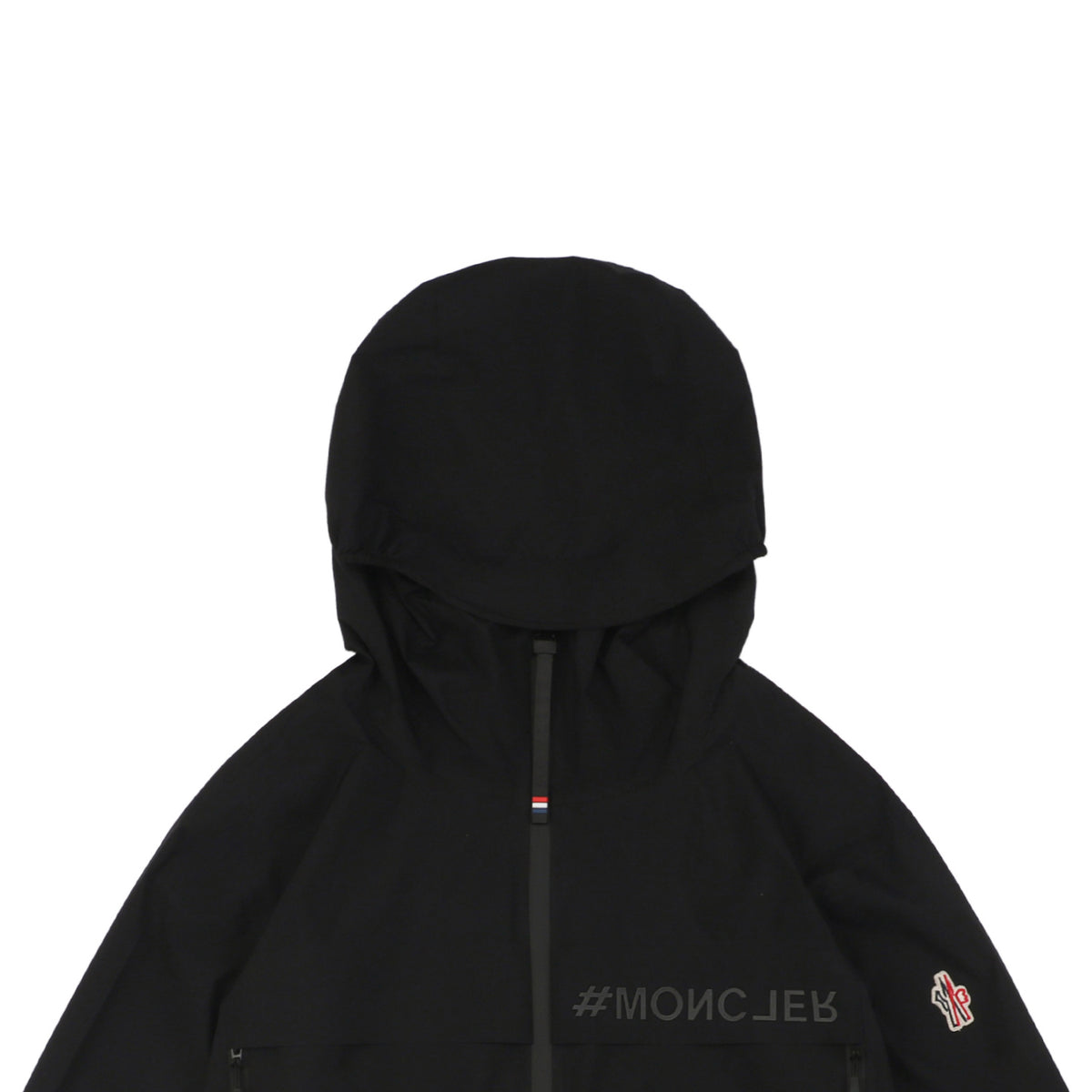 Moncler Grenoble 24SS Taped-Seam Lightweight Hooded Shell Jacket - Black