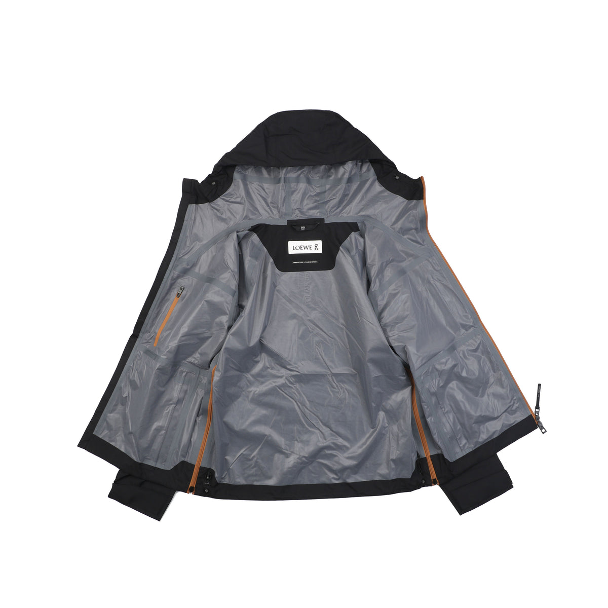 Loewe x On Floral Anagram Taped-Seam Hooded Shell Jacket - Black