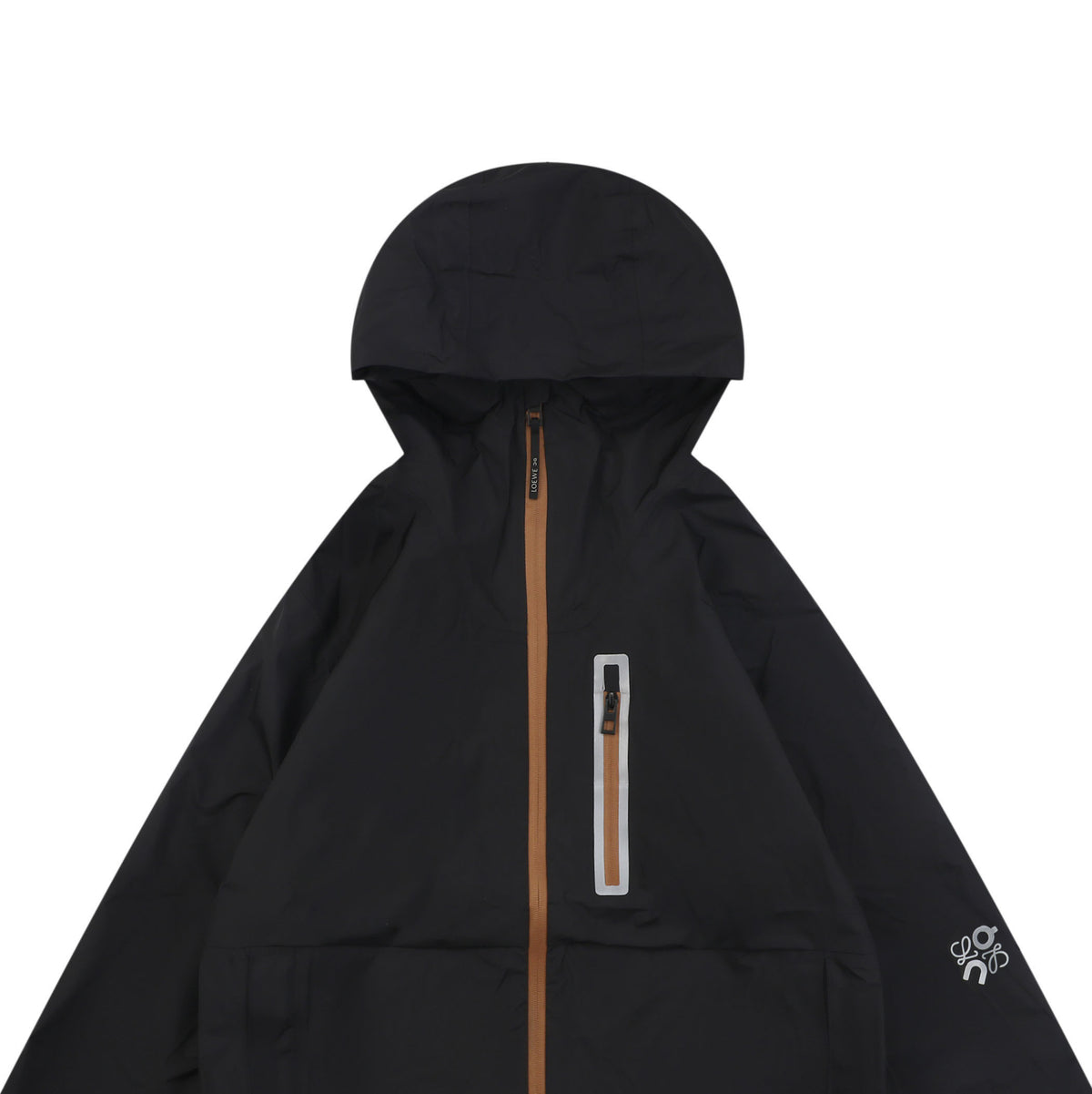 Loewe x On Floral Anagram Taped-Seam Hooded Shell Jacket - Black