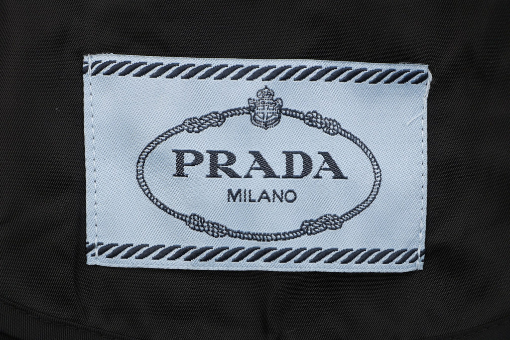 Prada Back Triangle Logo Funnel-Neck Zip Jacket - Black