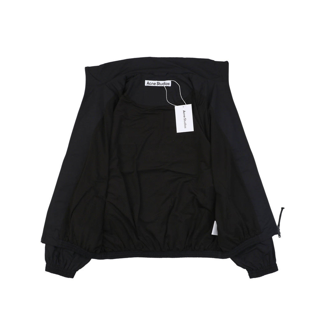 Acne Studios Back '1996' Tonal Embroidered Funnel-Neck Zip Jacket - Black