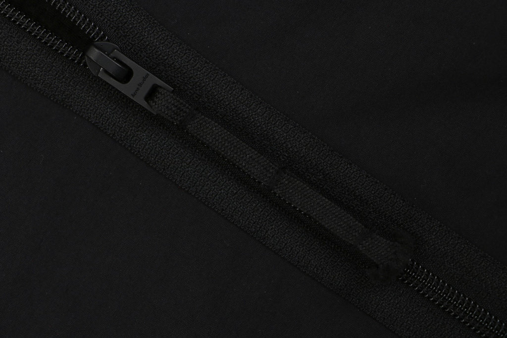 Acne Studios Back '1996' Tonal Embroidered Funnel-Neck Zip Jacket - Black