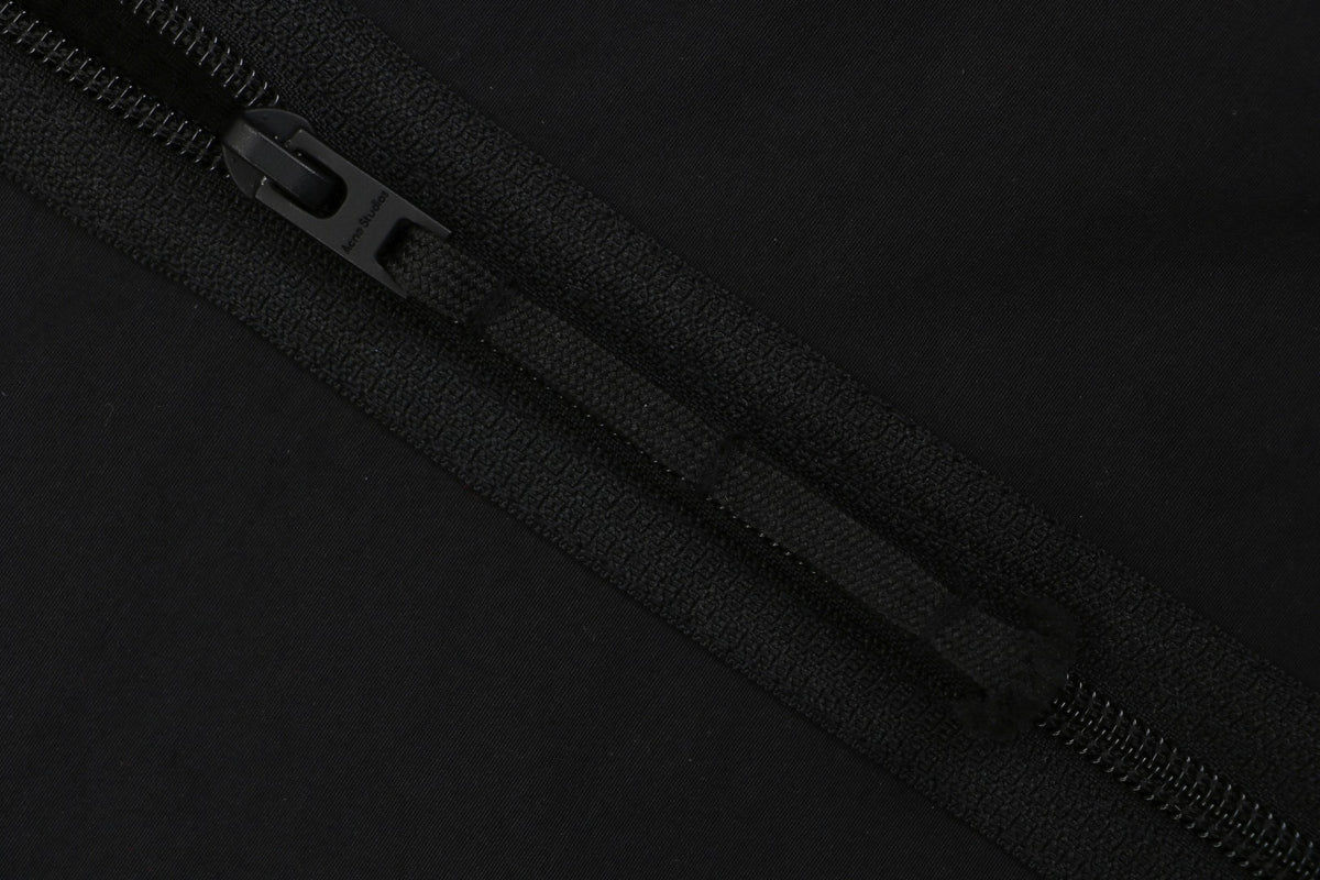 Acne Studios Back '1996' Tonal Embroidered Funnel-Neck Zip Jacket - Black