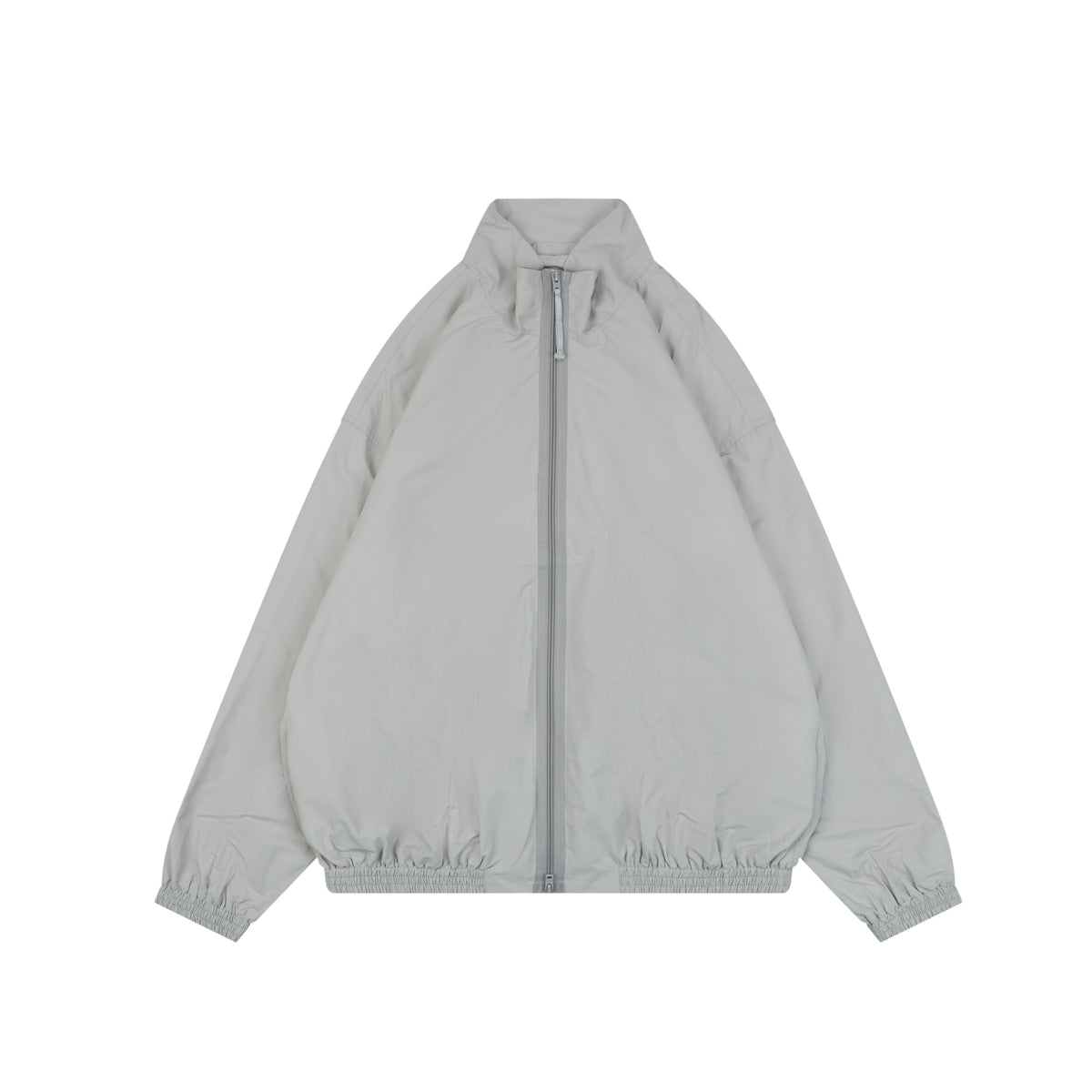 Acne Studios Back 'Acne Studios Stockholm 1996' Tonal Embroidered Funnel-Neck Zip Jacket - Grey