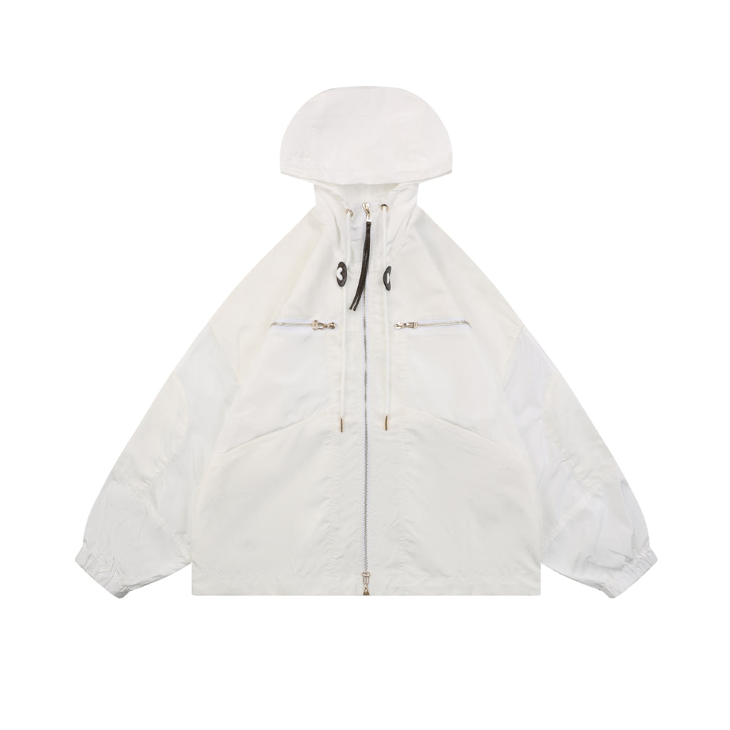 Louis Vuitton Lightweight Technical Multi-Pocket Hooded Jacket - Off-White