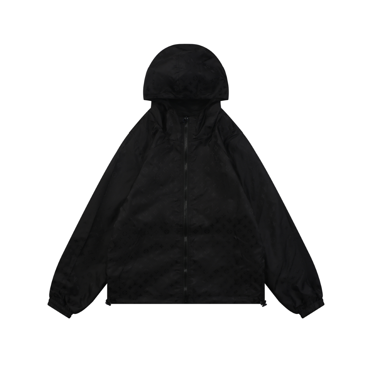 Louis Vuitton Tonal Monogram Reversible Hooded Zip Jacket - Black