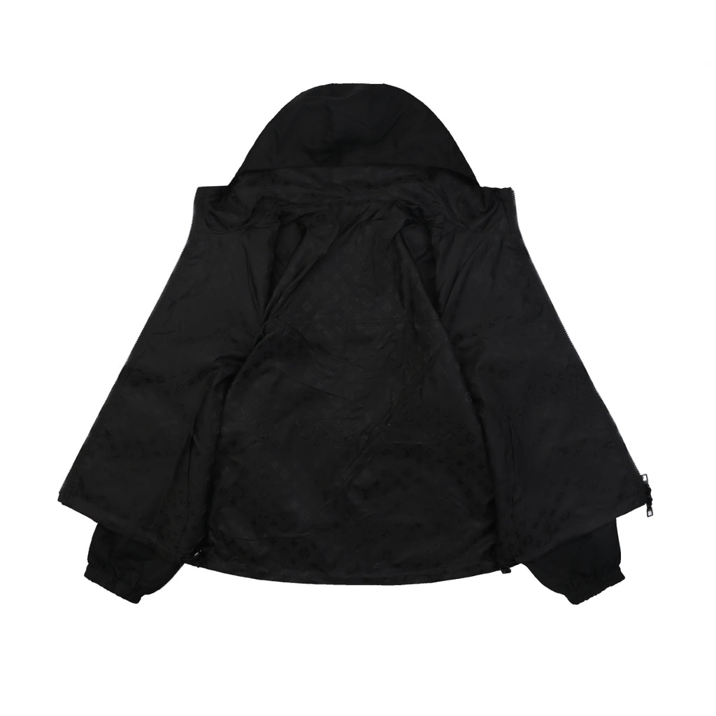 Louis Vuitton Tonal Monogram Reversible Hooded Zip Jacket - Black