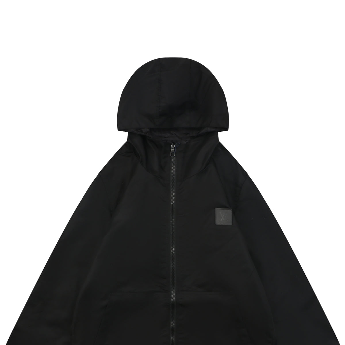 Louis Vuitton Tonal Monogram Reversible Hooded Zip Jacket - Black