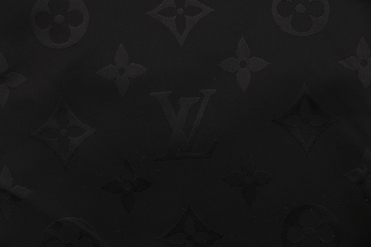 Louis Vuitton Tonal Monogram Reversible Hooded Zip Jacket - Black