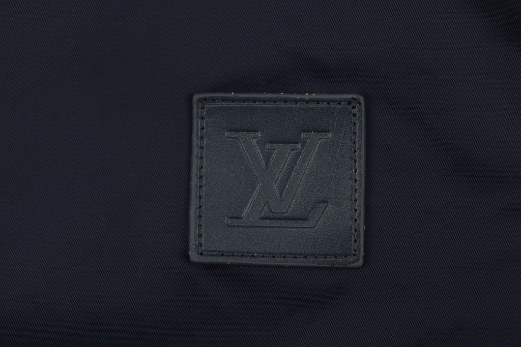 Louis Vuitton Tonal Monogram Reversible Hooded Zip Jacket - Navy