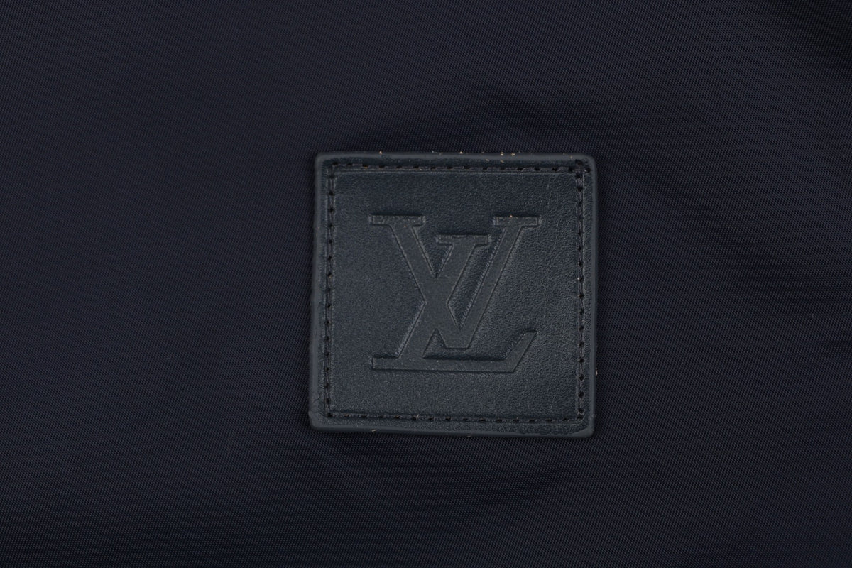 Louis Vuitton Tonal Monogram Reversible Hooded Zip Jacket - Navy