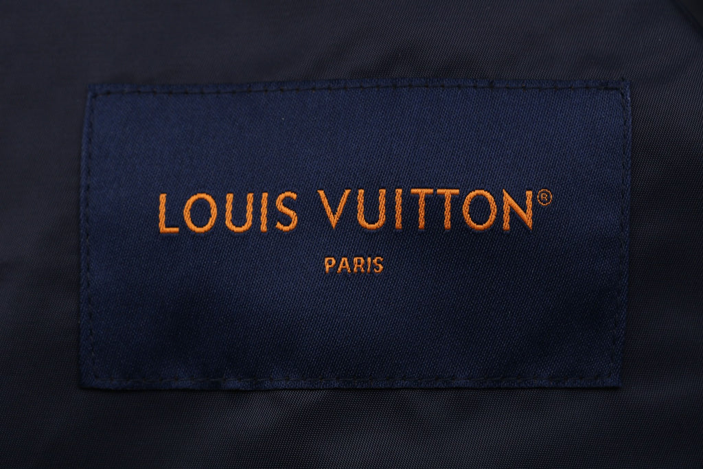 Louis Vuitton Tonal Monogram Reversible Hooded Zip Jacket - Navy